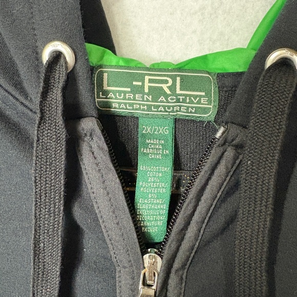 Ralph Lauren Active Black and Green Jacket Size 2X - Picture 3 of 4
